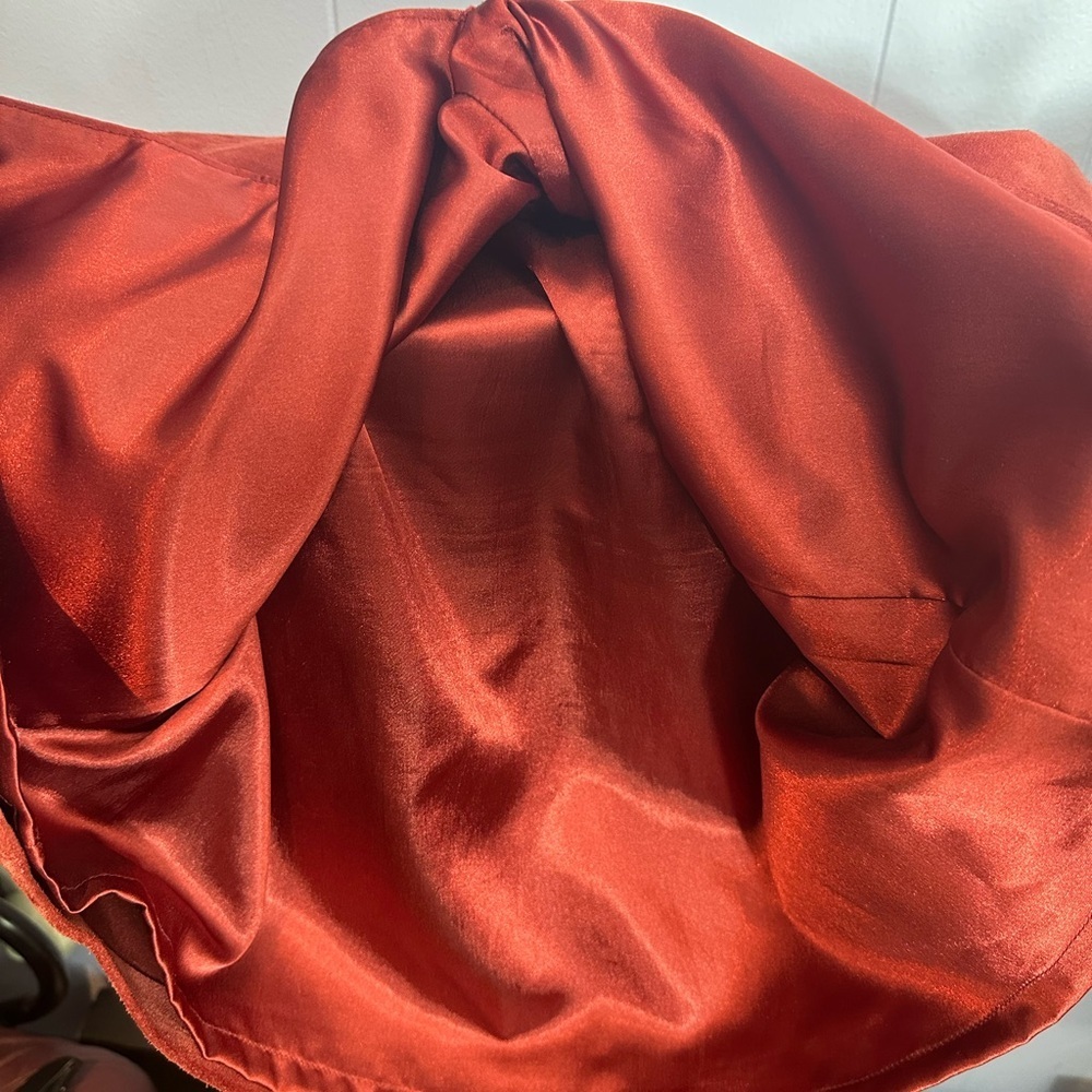 GAP Rich Red A-Line Suede Skirt - Picture 7 of 11